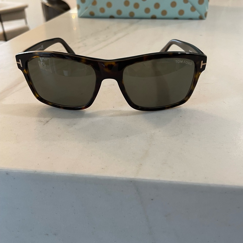 Brown Tom Ford August TF 678 Green Polarized Lenses